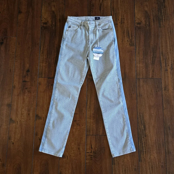 AG Adriano Goldschmied Isabelle Side Panel High Rise Straight Crop Jeans Size 25 - Picture 6 of 16